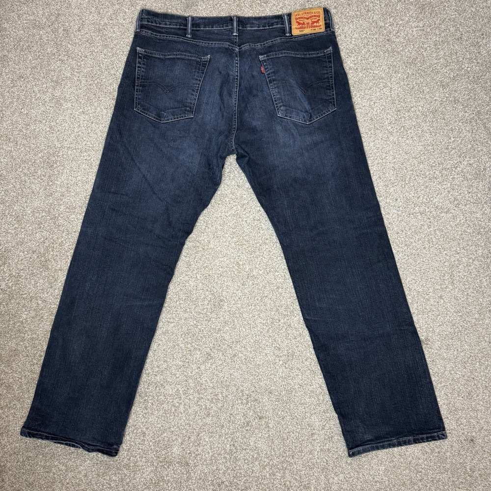 Levi's 505 Jeans Men's Size 38x30 Straight Leg Medium Wash Blue Denim - Picture 2 of 15
